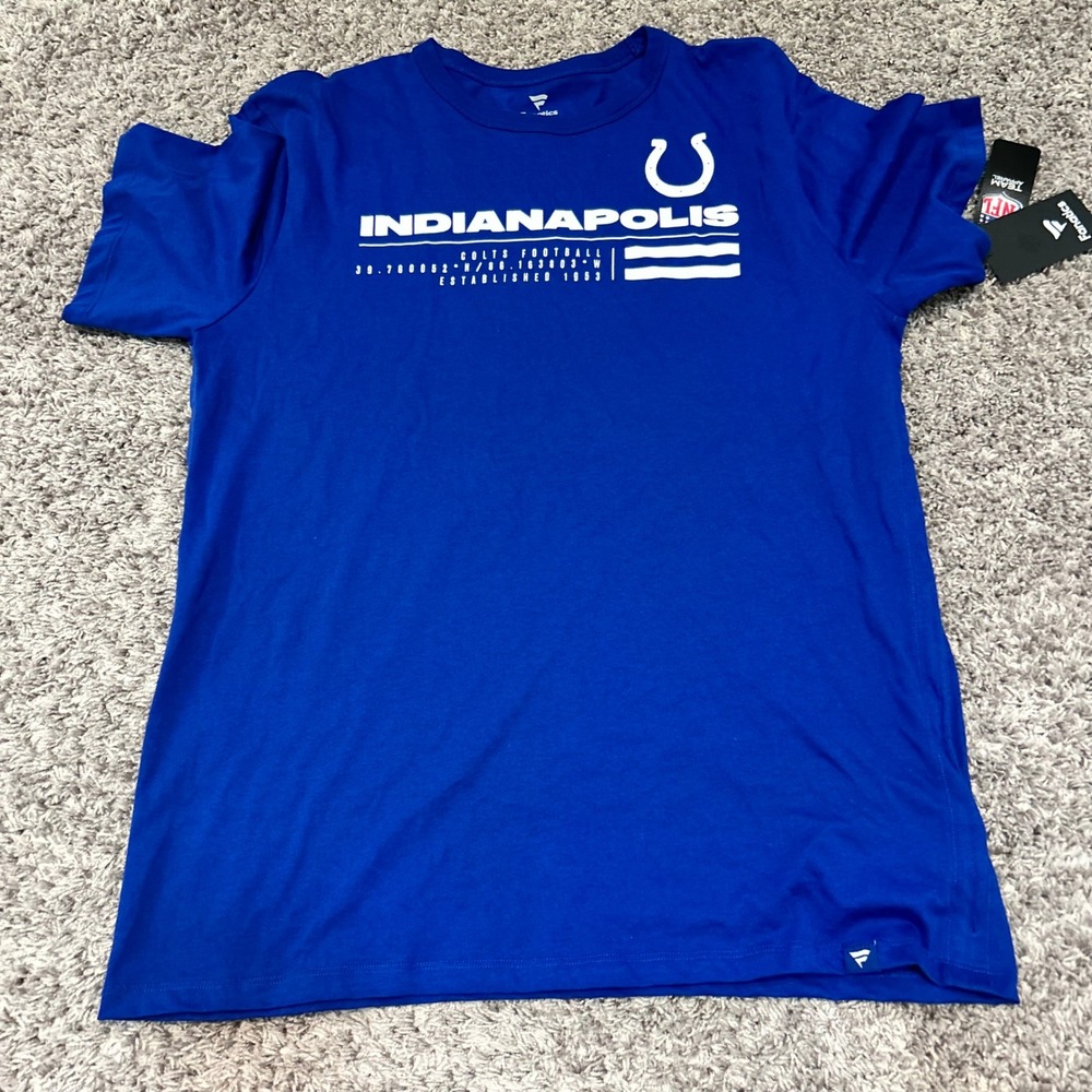 Fanatics Indianapolis Colts NFL Mens soft Blue Graphic T-Shirt New M1013702